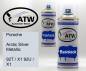 Preview: Porsche, Arctic Silver Metallic, 92T / X1 92U / X1: 400ml Sprühdose + 400ml Klarlack - Set, von ATW Autoteile West.